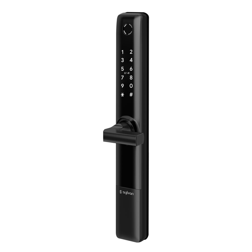 Sylvan SL36E Sliding Door Fingerprint Lock Set (Matte Black)